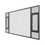 المنيوم شباك ظرفه دبل 1+1 جام دبل قطاع 45