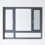 ⁦المنيوم شباك ظرفه دبل جام 1+1+1 تربل قطاع 45⁩ - الصورة ⁦2⁩