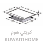 ⁦طباخ غاز 5 عيون هفي ديوتي 70 سم⁩ - الصورة ⁦3⁩