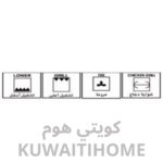 ⁦فرن غاز اسود 90 سم مع مروحه⁩ - الصورة ⁦4⁩