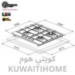 ⁦طباخ غاز هفي ديوتي 60 سم⁩ - الصورة ⁦3⁩
