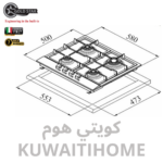 ⁦طباخ غاز هفي ديوتي 60 سم⁩ - الصورة ⁦3⁩