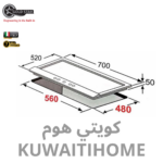 ⁦طباخ غاز استيل هفي ديوتي 70 سم⁩ - الصورة ⁦3⁩