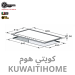 ⁦طباخ غاز استيل 90 سم مع 6 عيون نحاس مع 2 عيون ثلاثيه اللهب الجيل الجديد⁩ - الصورة ⁦3⁩