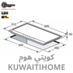 ⁦طباخ غاز جرانيت هفي ديوتي 90 سم⁩ - الصورة ⁦3⁩