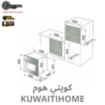 ⁦فرن كهرباء اسود 60 سم مع مروحة⁩ - الصورة ⁦3⁩