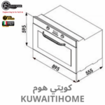 ⁦فرن غاز 90 سم استنلس ستيل مع مروحة⁩ - الصورة ⁦3⁩