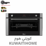 هفي ديوتي فرن غاز 90 سم اسود مع فريم استيل مع 2 مروحة