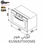 ⁦فرن كهرباء بروفيشنل 90 سم اسود مع فريم استيل مع مروحة الجيل الجديد⁩ - الصورة ⁦4⁩