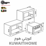 ⁦فرن كهرباء 90 سم مع 2 مروحة⁩ - الصورة ⁦4⁩