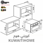 ⁦بروفيشنل فرن كهرباء 90 سم اسود مع فريم استيل مع 2 مروحة⁩ - الصورة ⁦4⁩